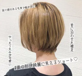 ショート カラー 似合わせ/レイヤー /ボブ/新谷のヘアスタイル