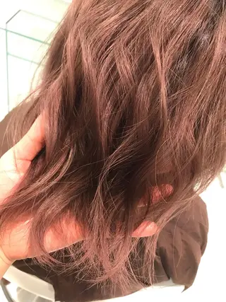 ミディアム カラー 【育休中】EARTH 荒井店HARUNAのヘアスタイル