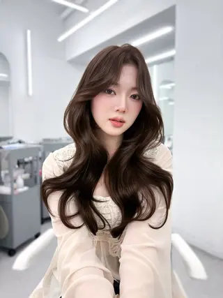 ロング カラー 韓国ヘア🎀 もかのヘアスタイル