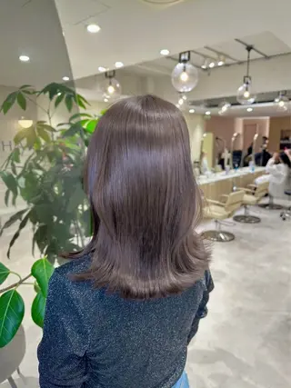 ミディアム カラー 透明感カラー🌿 グレージュ🐺陽介のヘアスタイル