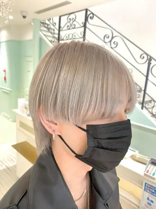 ショート カラー メンズ 🫧艶ダブルカラー ブリーチ🫧トモヤのヘアスタイル