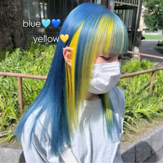 セミロング カラー りん🌷︎名古屋 ブリーチカラーのヘアスタイル