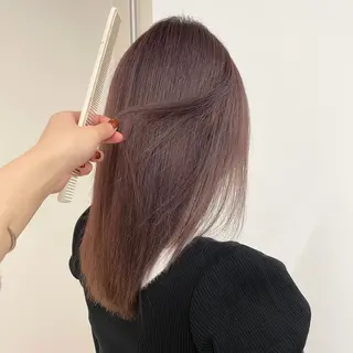 セミロング カラー 🫧ハイトーン✨格安 より質💐マンツーマのヘアスタイル