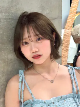 ミディアム けいし🐬ボブ 美髪縮毛矯正のヘアスタイル