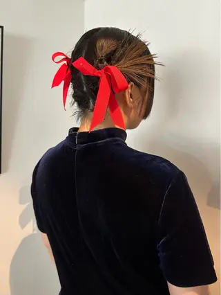 ミディアム ヘアアレンジ 🎀オイダイラ モモカ🎀のヘアスタイル
