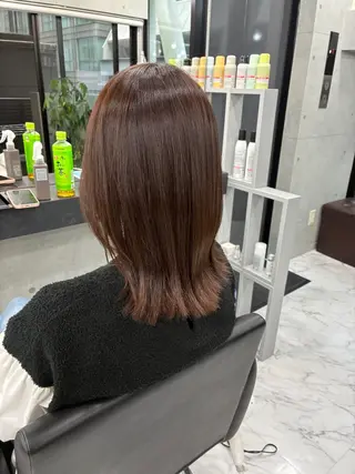セミロング カラー Endearing 🌟銀座のヘアスタイル