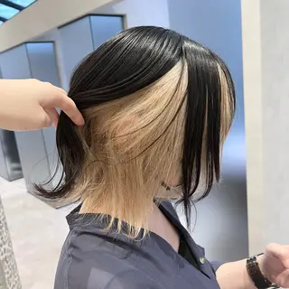 ミディアム カラー マンツーマン女性 美容師 奏のヘアスタイル