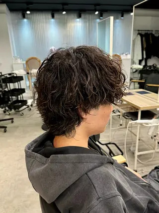 ショート パーマ メンズ シャドウパーマ/ ルーズパーマ/メンズのヘアスタイル