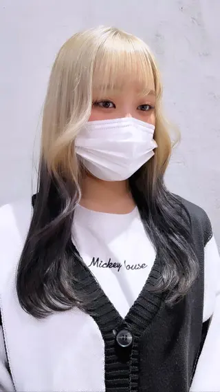 ロング カラー 🐩透明感ミルクティ ーピンクニイナ🐩のヘアスタイル