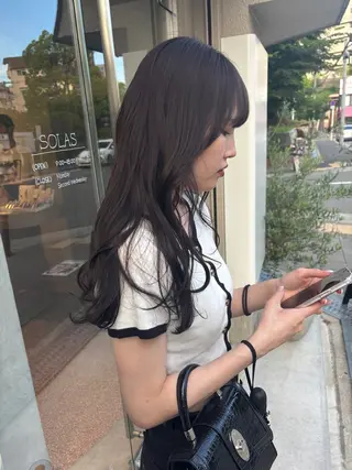 ロング カラー 都築 未来のヘアスタイル