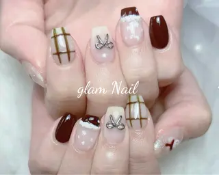 ネイル エツメ💅 長さ出し🎀デザインのネイルデザイン