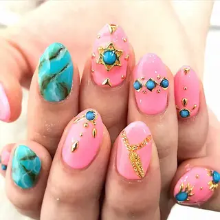 ネイル 渋谷/チップ長さ出し 👑アプレgel-xのネイルデザイン