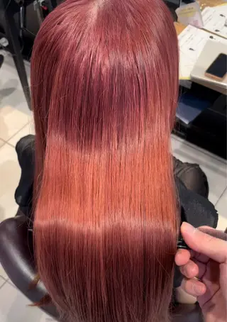 ロング カラー 🇰🇷ブリーチ縮毛 髪質改善七星🇰🇷のヘアスタイル
