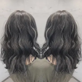 セミロング カラー 重政 和樹のヘアスタイル
