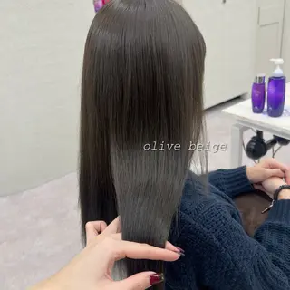 ロング カラー 美髪矯正/シークレッ トハイライト🤍りさのヘアスタイル