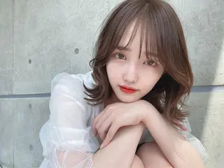 ミディアム カラー ヘアアレンジ 🪞official THREE 横浜🎀のヘアスタイル