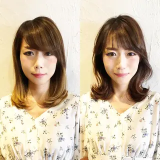 ミディアム 髪質改善縮毛矯正 専門店のヘアスタイル