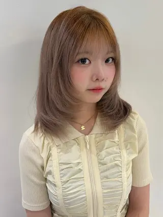 ロング カラー 🎀透明感カラー /ケアブリーチ🎀のヘアスタイル