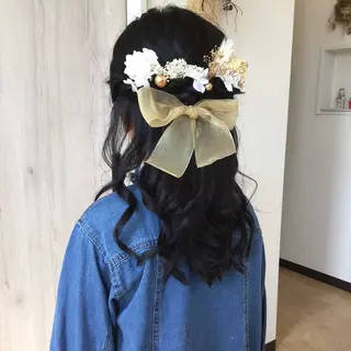 セミロング ヘアアレンジ 衛藤 澄玲のヘアスタイル