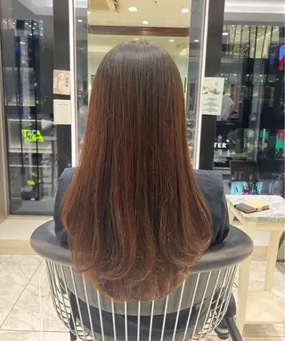 ロング コテ巻きパーマ💙 シノヤユイのヘアスタイル