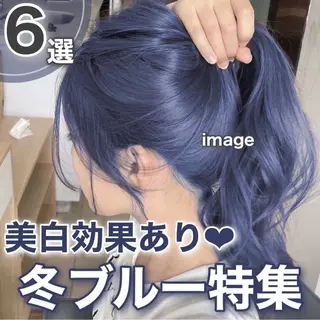 ロング カラー ラベンダー💜 グレージュ🩶のヘアスタイル