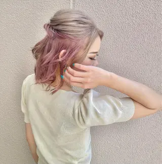 セミロング カラー ココテラス メンズカットのヘアスタイル