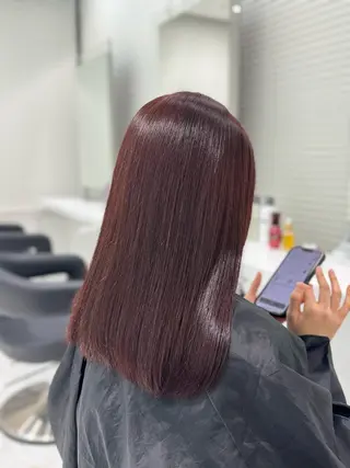 セミロング カラー ヘアアレンジ ANNIE/AYU MI/ブラウンカラーのヘアスタイル