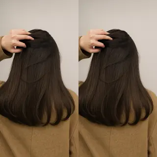 ミディアム カラー 小顔矯正/レイヤー 透明感カラー✨生真のヘアスタイル