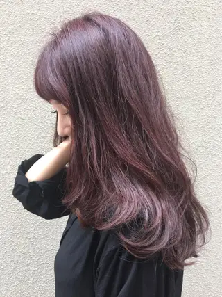 ミディアム セミロング ロング カラー Teramura Kaoriのヘアスタイル