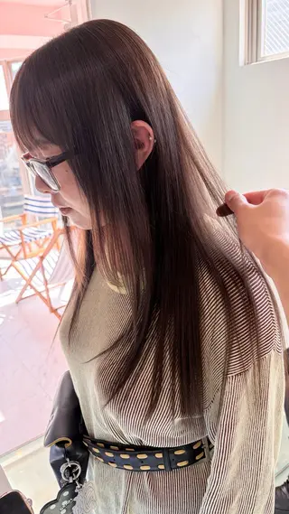 ロング カラー レイン🌏🍀 透明感/ハイトーンのヘアスタイル