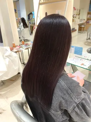 ロング カラー 美髪縮毛矯正✨ カラーが得意💪本間のヘアスタイル