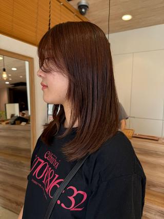 ミディアム ナチュラルカラー＆ /パーマAKIR‎Aのヘアスタイル