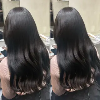 セミロング ブリーチなしWカラー エクステ/スズ‎🤍のヘアスタイル