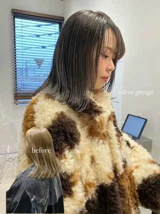 セミロング カラー 岩田菜央 《武蔵小杉》のヘアスタイル