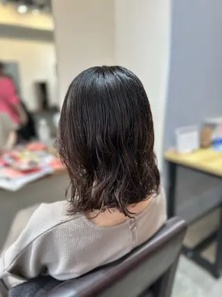 ミディアム カラー パーマ 平日オススメ✨ コスパ&タイパ✨山下のヘアスタイル