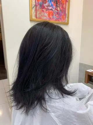 ミディアム 韓国レイヤー 池田一之のヘアスタイル