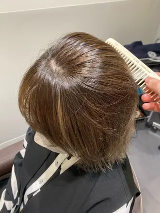 ショート カラー 白髪ぼかし/ショート /ミニボブだいじのヘアスタイル