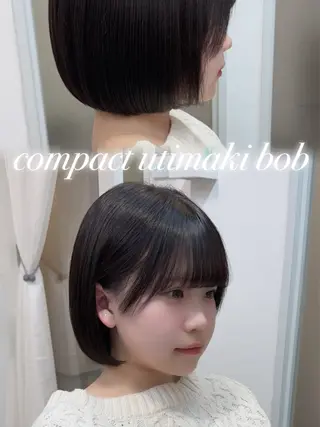 ショート たぴ。ぱつっとボブ/ つや髪🍒髪質改善のヘアスタイル