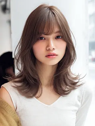 ロング 絶対綺麗な暖色カラー 🎯あります✨増渕✨のヘアスタイル