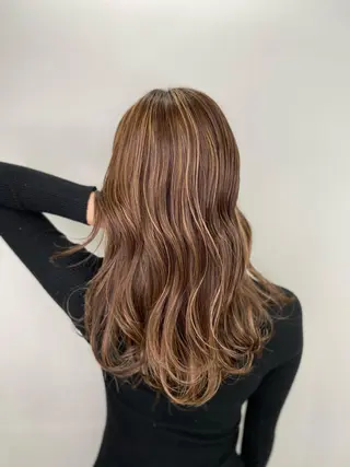 ロング カラー レイヤーカット 赤み消し　店長/大和のヘアスタイル