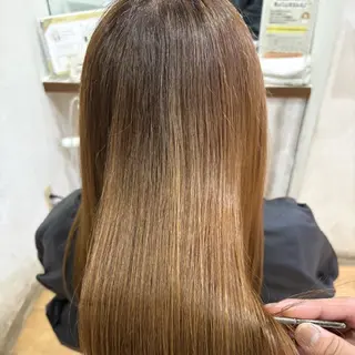 ロング 縮毛矯正/ワンカラー モデル募集🫧田村のヘアスタイル