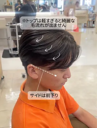 メンズ シャドウパーマ／骨格 矯正カット　トモキのヘアスタイル