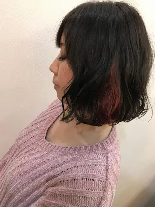 ショート カラー パーマ 大山 雅矢のヘアスタイル