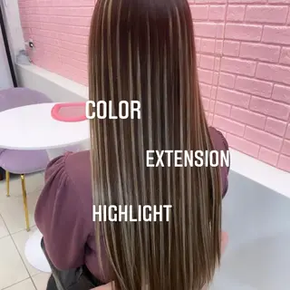 ロング カラー エクステ🩵ブリーチ 韓国ヘア🩵KAEのヘアスタイル
