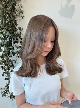 セミロング カラー コトミ【メンズ】 【曲がる縮毛矯正】のヘアスタイル