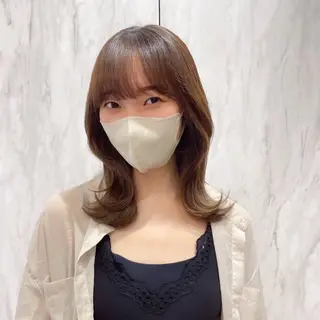 ミディアム レイヤー/韓国ヘア 縮毛矯正🫧鈴木颯のヘアスタイル