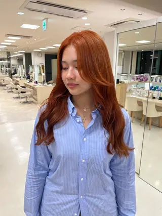 ロング カラー 暖色/ブリーチカラー 🎀 M i k uのヘアスタイル