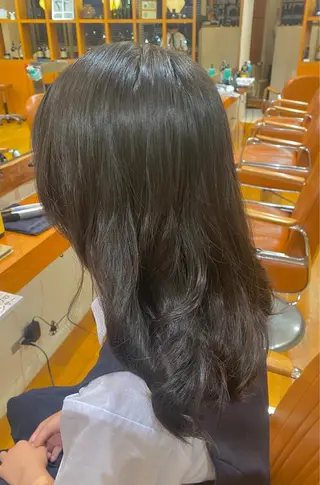 セミロング パーマ 長澤 しずくのヘアスタイル
