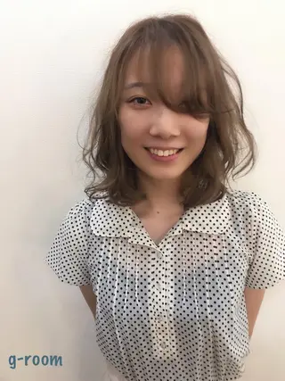 ミディアム カラー 大山 雅矢のヘアスタイル