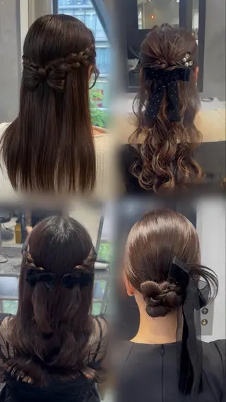 ヘアアレンジ GiseL天神 ハイトーンAINAのヘアスタイル
